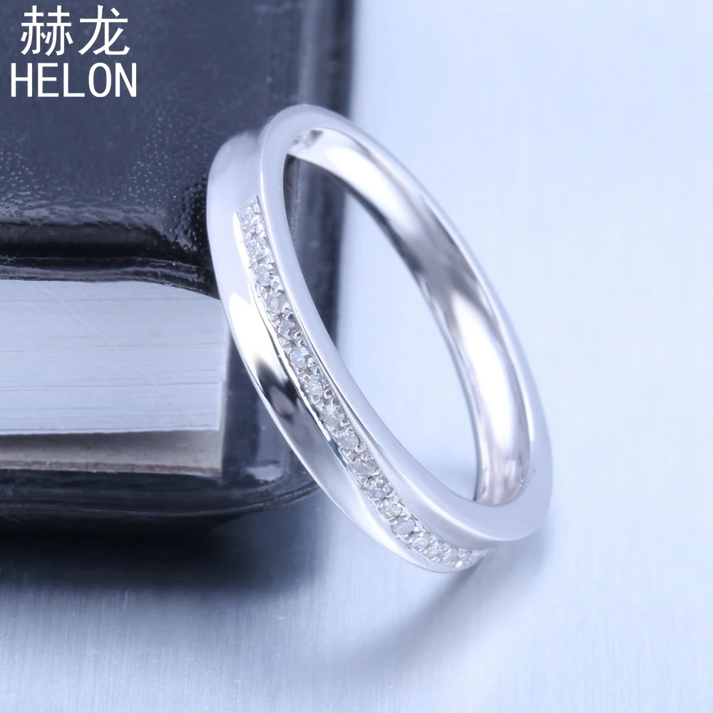 

925 Sterling Silver 100% Genuine Natural Diamonds Jewelry Band Lady Romantic Engagement Wedding Generous Ring