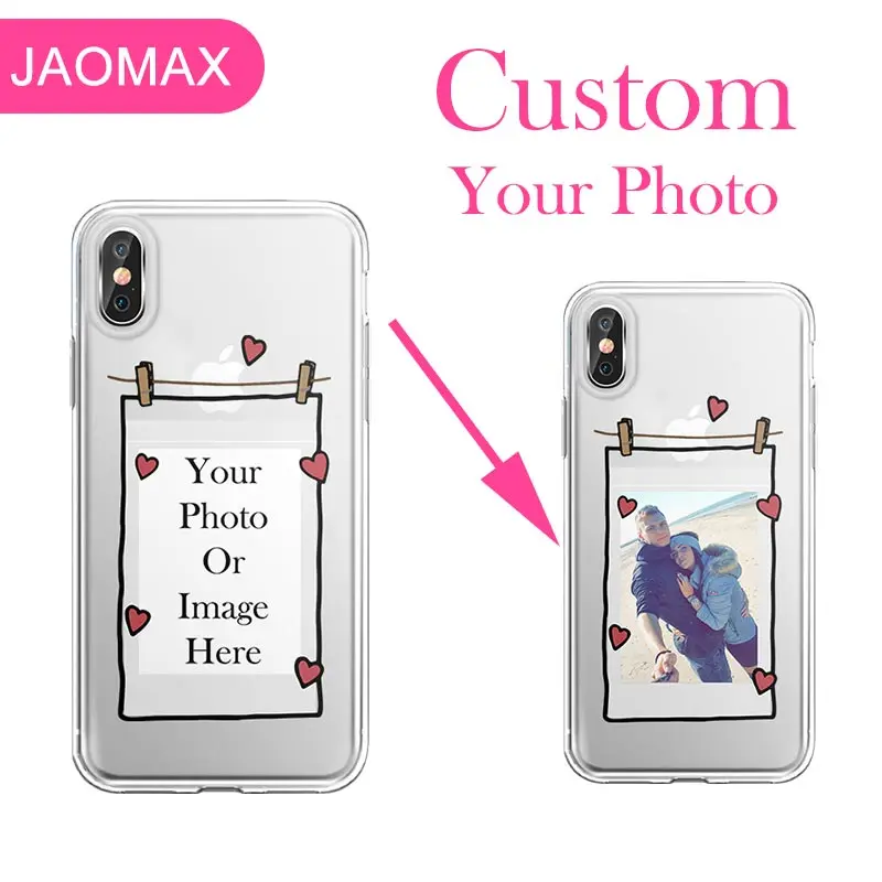 

Jaomax Silicone DIY Pattern Images Personalized Photo Custom Picture Phone Case For iPhone 8 Plus X XS max XR 7 6S Plus 6 5S SE