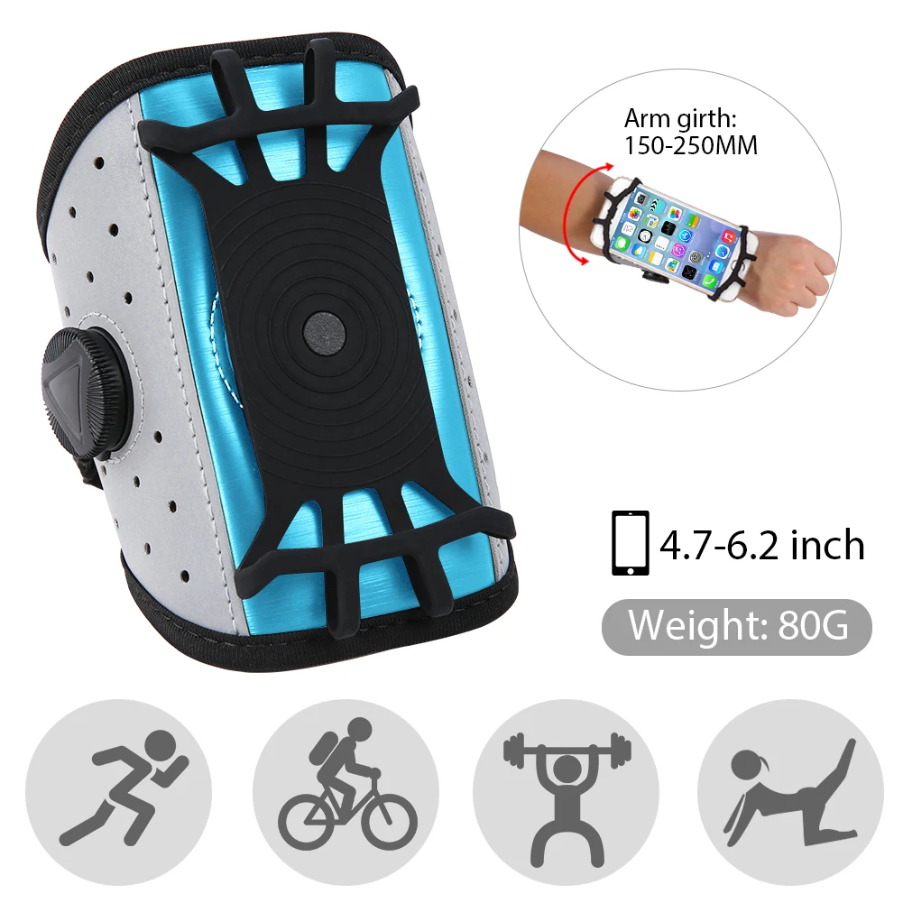 

Outdoor Sports Phone Holder Bags 360 Degree Rotatable Adjustable Armband Case Sports Gym Running Mobile Phone Bag Arm Bag