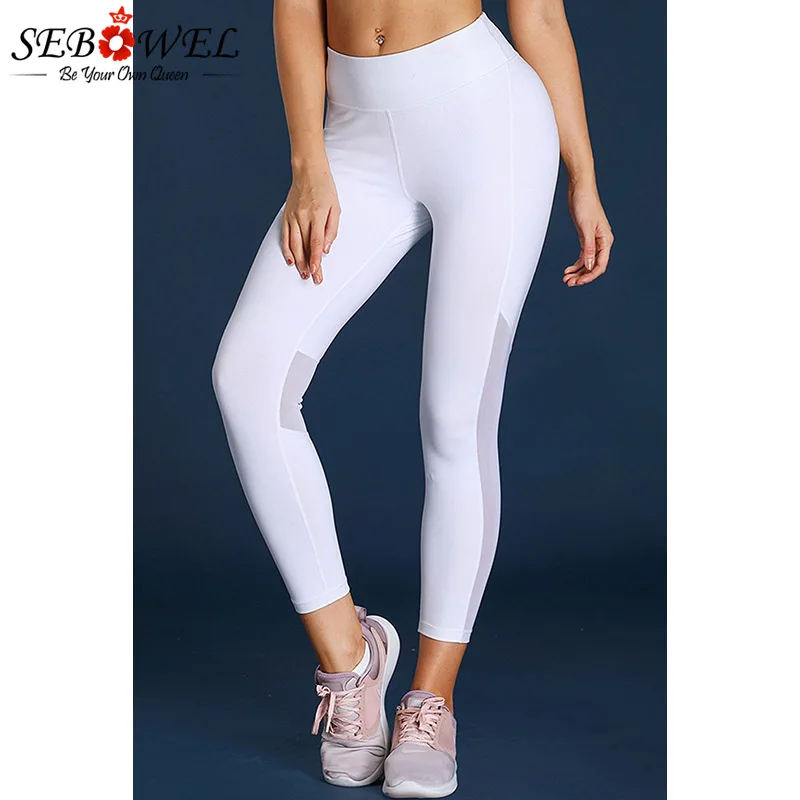 White-High-Rise-Mesh-Patchwork-Gym-Sport-Yoga-Leggings-LC77126-1-4 