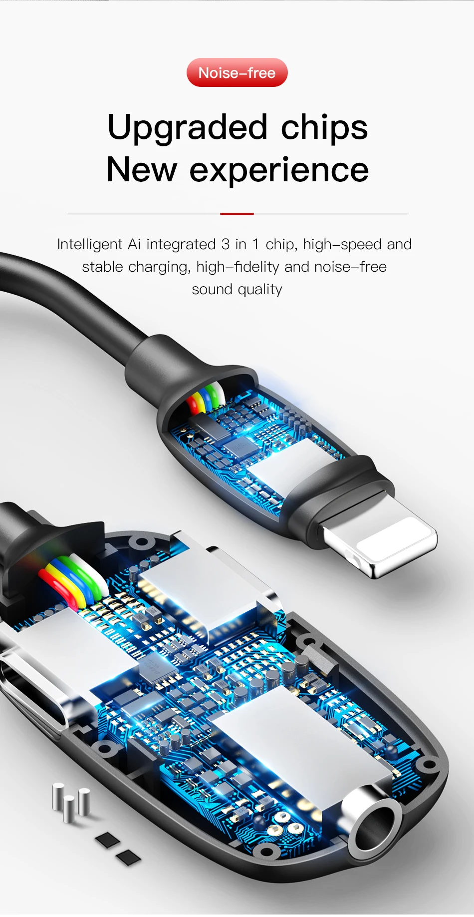 Baseus аудио адаптер для iPhone Xs Max Xr X 8 7 Plus наушники конвертер для Lightning до 3,5 мм разъем OTG кабель сплиттер