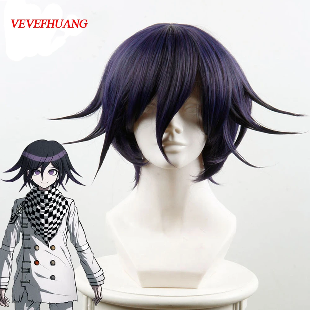 VEVEFHUANG Danganronpa V3: Killing Harmony Ouma Kokichi парик для косплея мальчиков Короткий прямой из