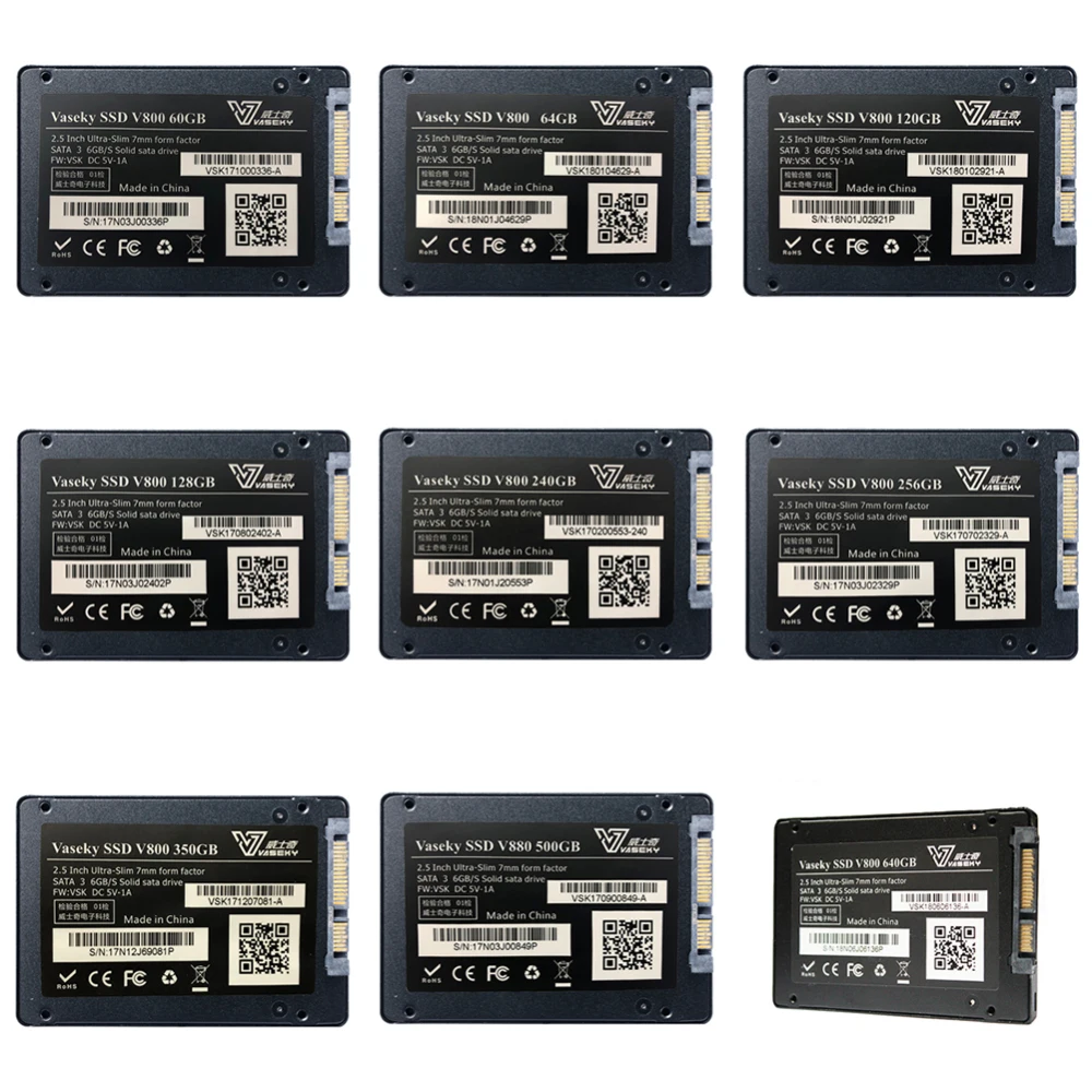 

Vaseky 60GB 64GB 120G 240GB 256GB 360GB 480G 500GB 640GB Internal Solid State Drive 2.5'' SSD SATA3 Hard Disk Laptop