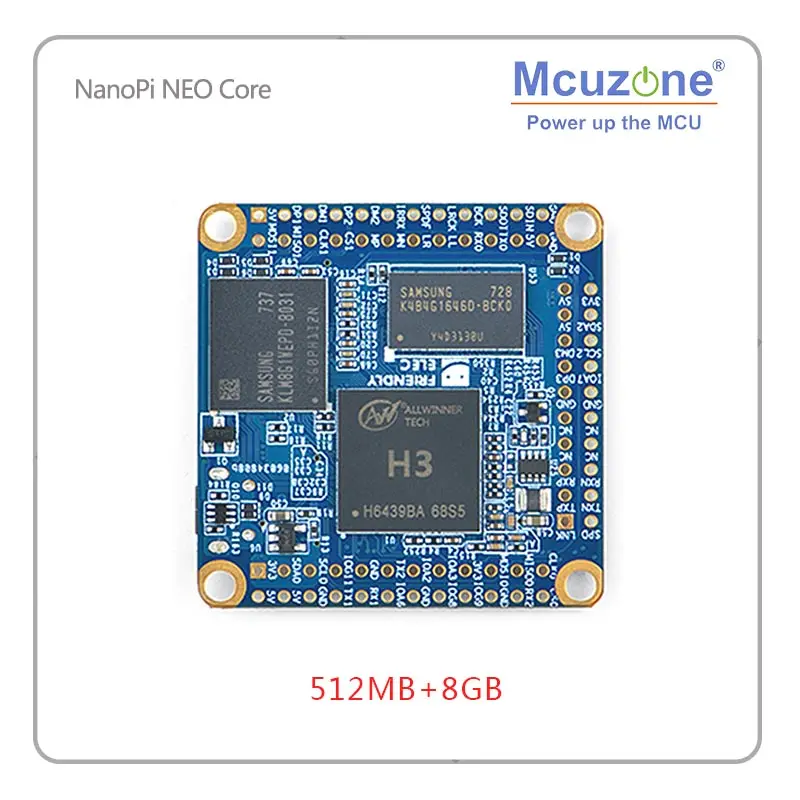 FriendlyELEC NanoPi NEO Core 256 МБ/512 МБ Allwinner H3, четырехъядерный Cortex-A7 UbuntuCore с Основной линией ядра 4. x. y - Комплект: Core 512MB 8GB