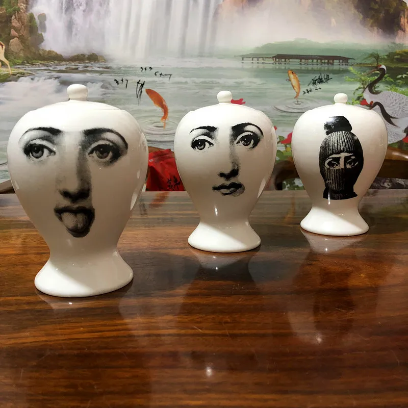 Орнамент Fornasetti ремесла декоративная керамика Fornasetti канистра фарфор Fornasetti хранения Jar домашний декор