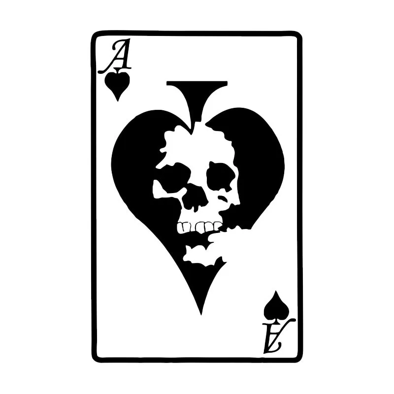 

Cartoon Skeleton Game Graphic Poker Car Sticker Vinyl High Quality Decoration Rear Window Car Sticker