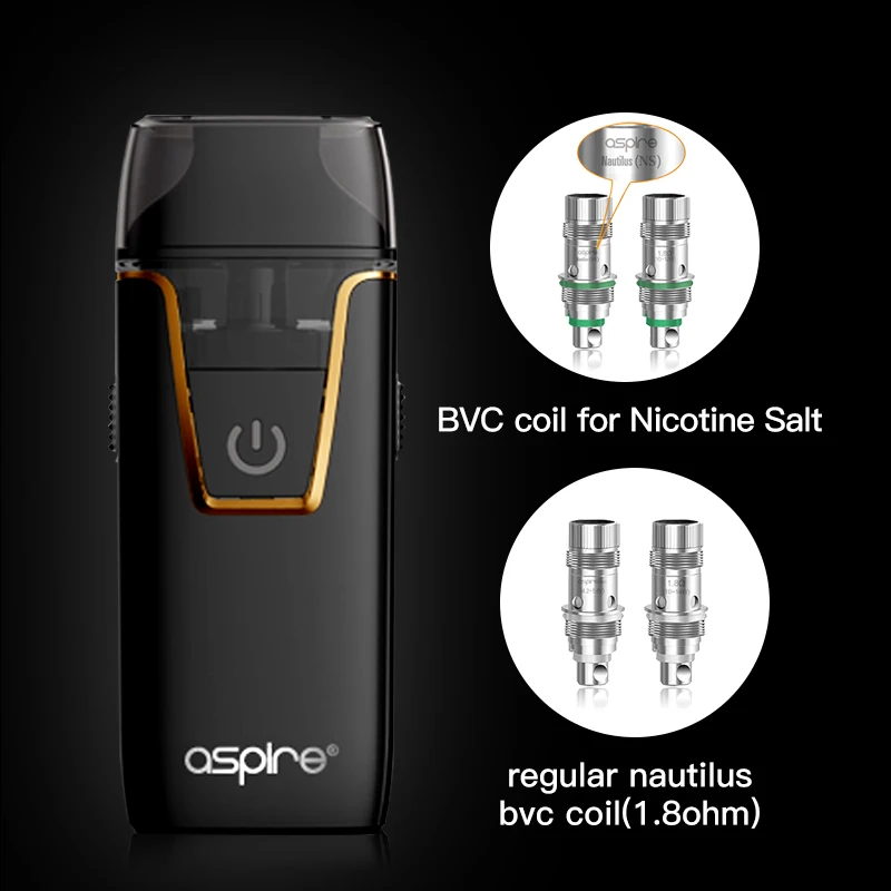 Tanie Elektroniczny papieros Aspire Nautilus AIO zestaw do e papierosa 4.5ml atomizer zbiornika Pod Fit Nautilus BVC 1.8ohm cewka wbudowana bateria 1000mAh