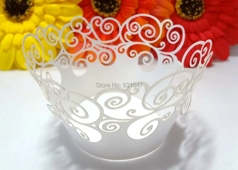 120 Laser Die Cut Cupcake Wrappers more color choice Wedding Party
