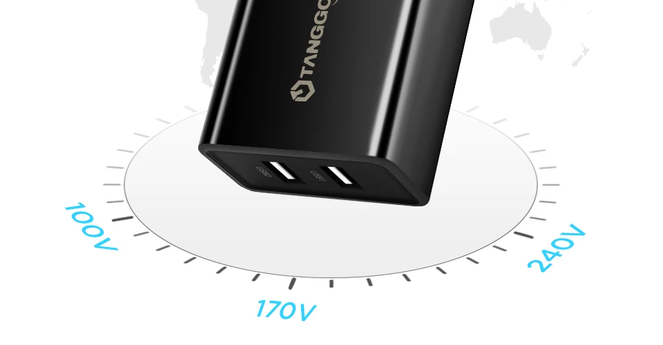 TANGGOOD Dual USB Зарядное устройство 5V 3.4A 17 Вт 2-Порты и разъёмы стены Зарядное устройство адаптер Универсальный мобильный телефон Зарядное устройство для samsung S8 iPhone X 8 Plus