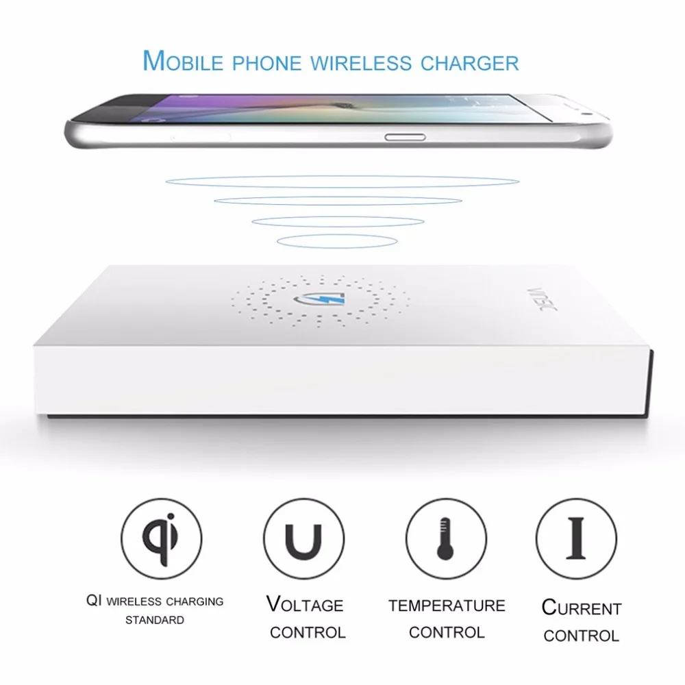 VINSIC Wireless 12000mAh Powerbank 2 ports Dual USB Fast Charger 5V 2.4A Extenal Battery Pack Portable Power Charger Power Bank VINSIC Wireless 12000mAh Powerbank 2 ports Dual USB Fast Charger 5V 2.4A Extenal Battery Pack Portable Power Charger Power Bank