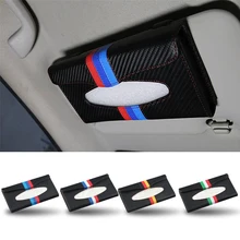 PU Pala de Sol Pendurado caixa de Tecido Caixa de Guardanapo Titular Alemão Bandeira Itália organizador para VW POLO Golf para Mercedes Benz W203 W204 W212 CIA
