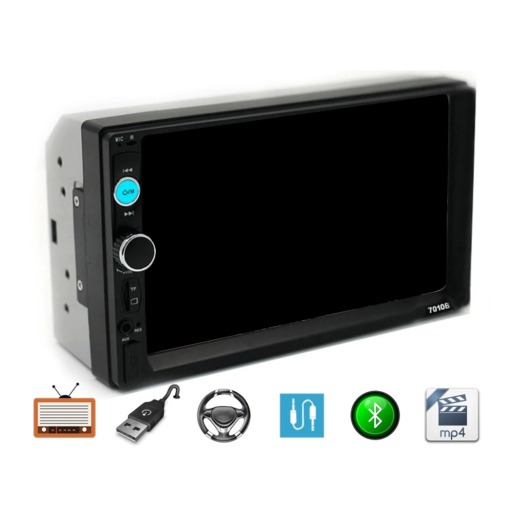 7inch 2DIN Car MP5 Player Bluetooth Touch Screen Stereo Radio HD+Rear Camera