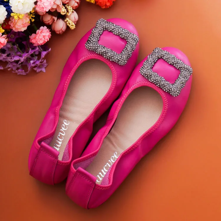 

AUCVEE Famous designer brand new soft recreational leather shoes, flat shoes women driving ballet shoes Big yards size 34-43