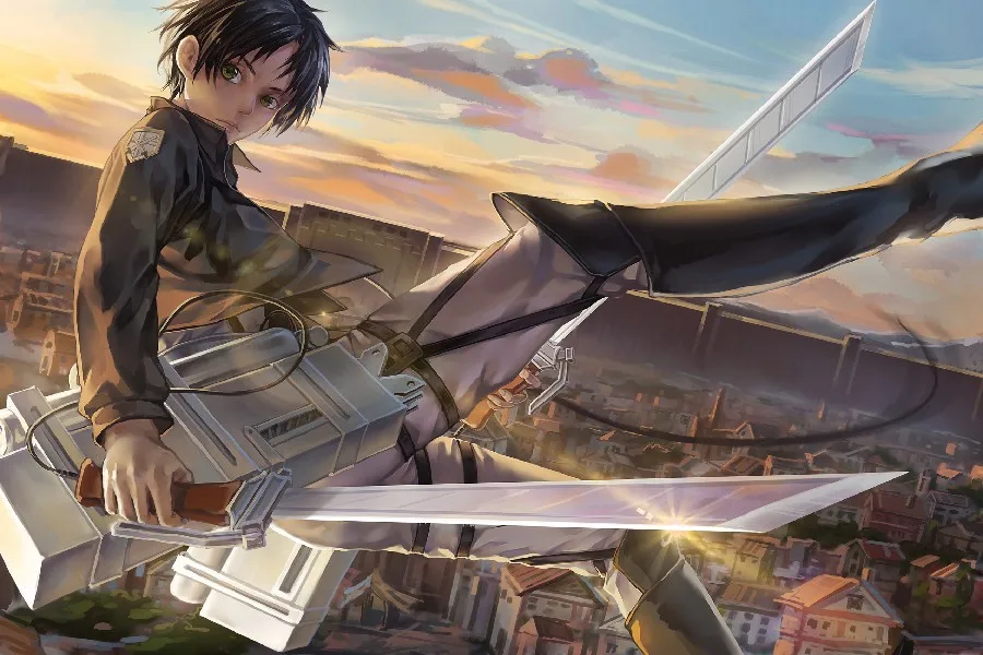 

DIY frame Attack on Titan Hot Japan Young Comics Anime Poster Eren Fabric Poster Print Great Pictures On the Wall NH0230