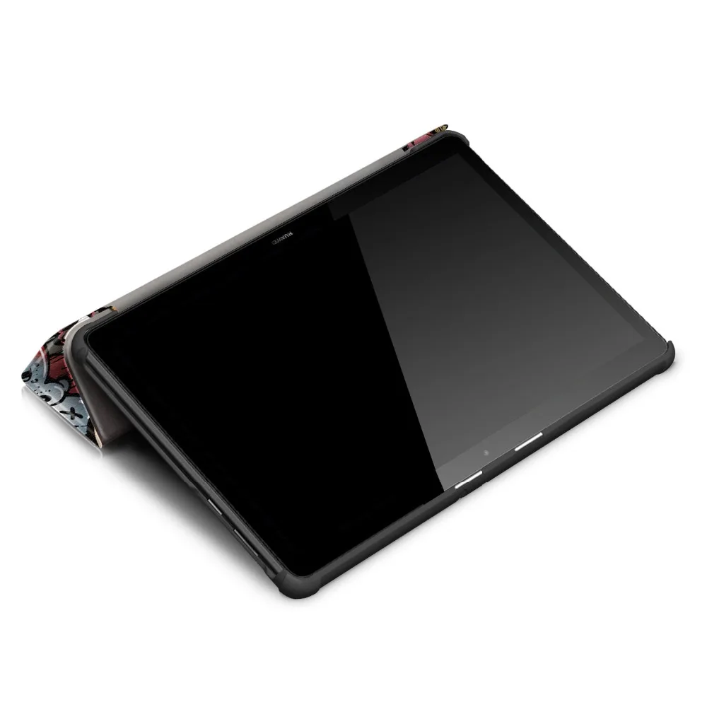 Чехол для Huawei MediaPad T5 AGS2 W09/L09/L03/W19 10 1 &quotс принтом Wake Sleep Flip кожаный чехол с