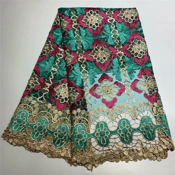 

2019 New Arrival High Quality Embroidery African French Tulle Laces Fabrics With Stones For Party African Lace Fabric df65-2465