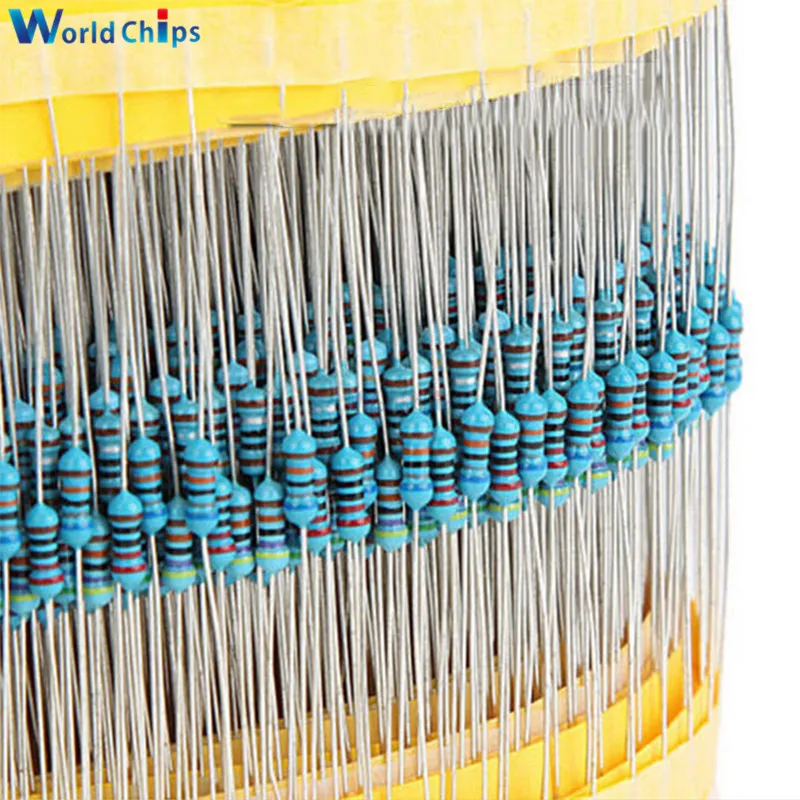 1 Pack 20 Kinds 400Pcs 1/4w Resistance 1% Metal Film Resistor Resistance Bag Assortment Kit Set Each Kinds 20PCS