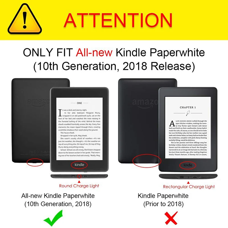Умный чехол из искусственной кожи для Amazon Kindle Paperwhite 4 eReader Магнитный