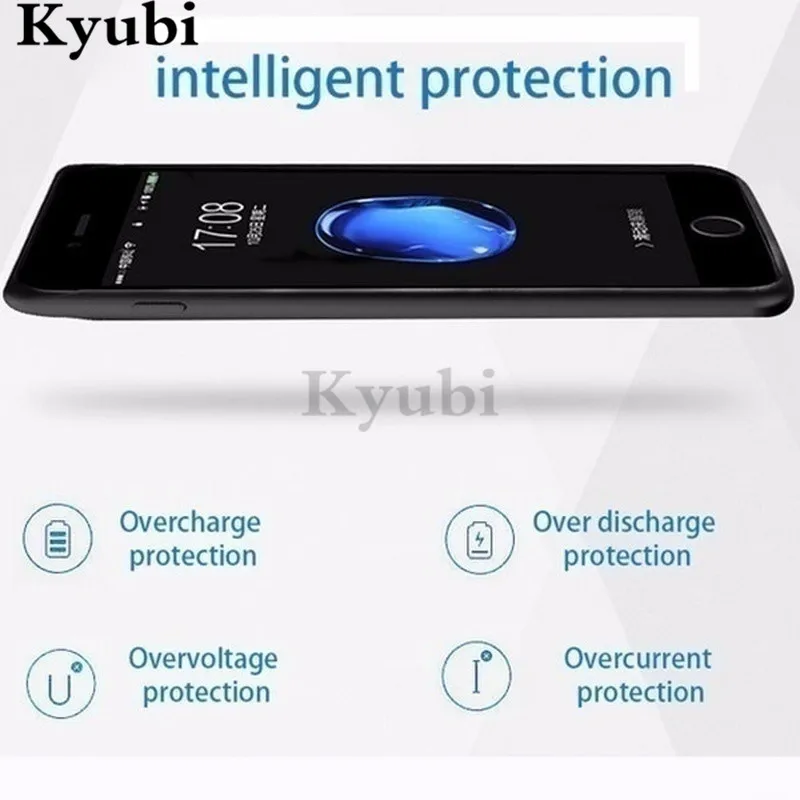 Зарядный чехол для iPhone 8 7 Plus ультратонкий внешний аккумулятор резервного копирования 3700 мАч зарядное устройство чехол для iPhone 6 6s Plus чехол для батареи