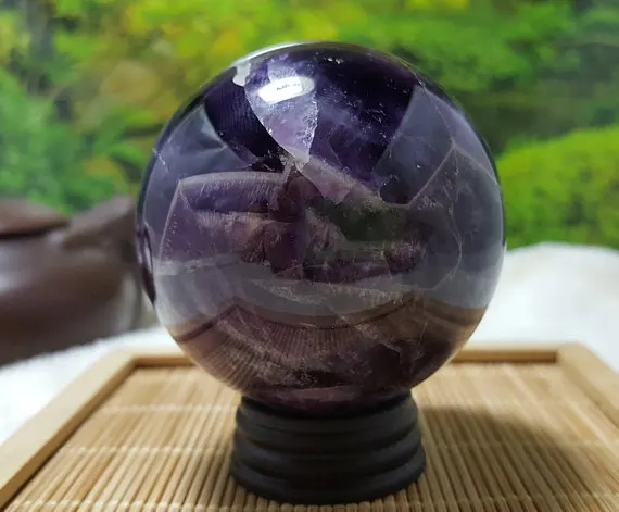 Шеврон бандажные кристаллы аметиста сфера заживление/натуральный привлекательный Аметист Кварцевый Сферический Кристалл заживление 5-6 см