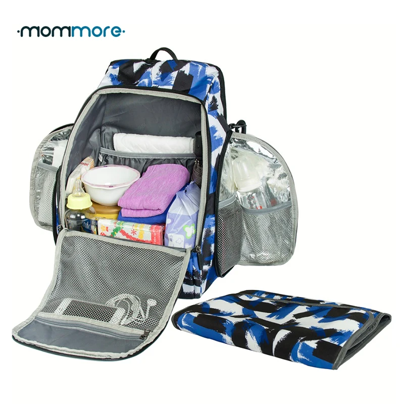 mommore New Fully opened Baby Diaper Backpack Bag with Changing Pad