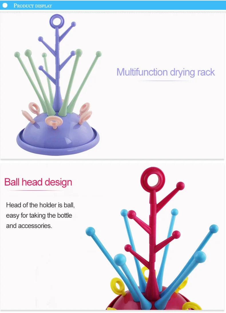 Красочные нескользящие детские бутылочки сушилка несколько держателей бутылки молока хранения аксессуары для кормления сушильная стойка