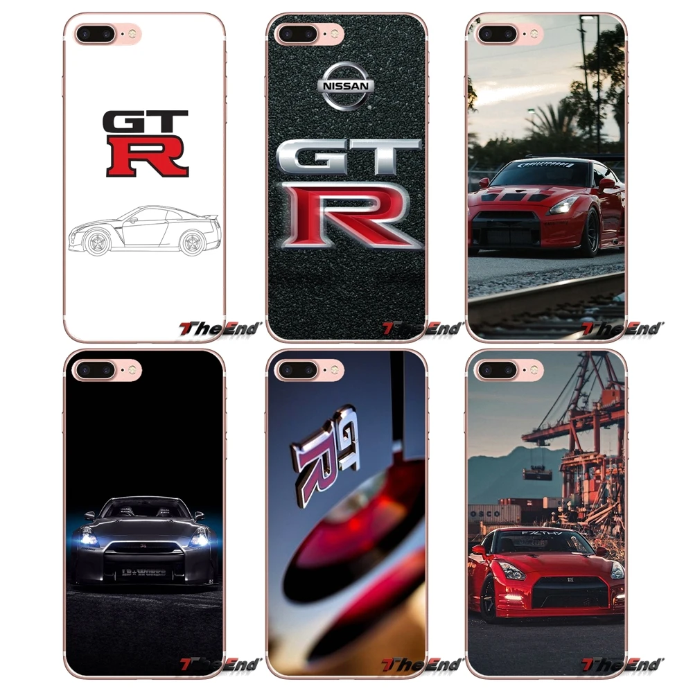 NISSAN GTR металлический логотип прозрачный ТПУ чехол 2 для Samsung Galaxy Note 3 4 5 Grand Core Prime S3 S4