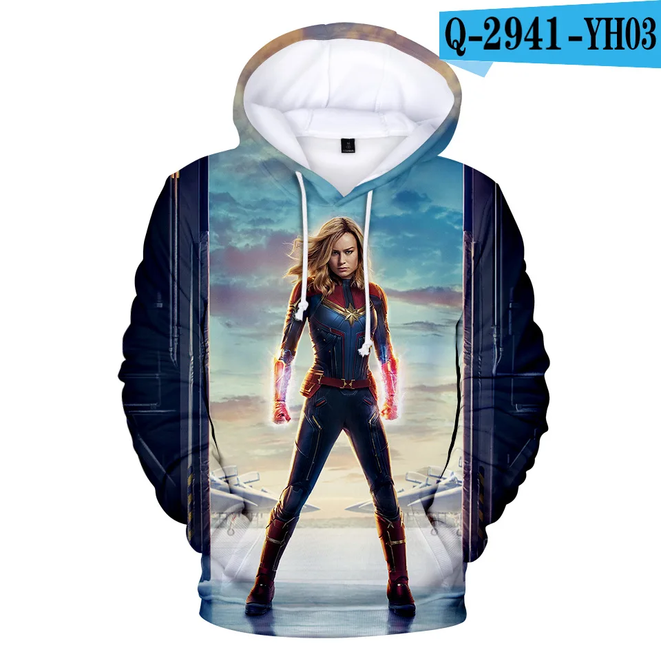 Carol Danvers 3D костюм капитана Марвел из фильма мужская куртка для мужчин/wo для мужчин Косплей уличная Толстовка для мужчин/женщин толстовка с капюшоном - Цвет: 8