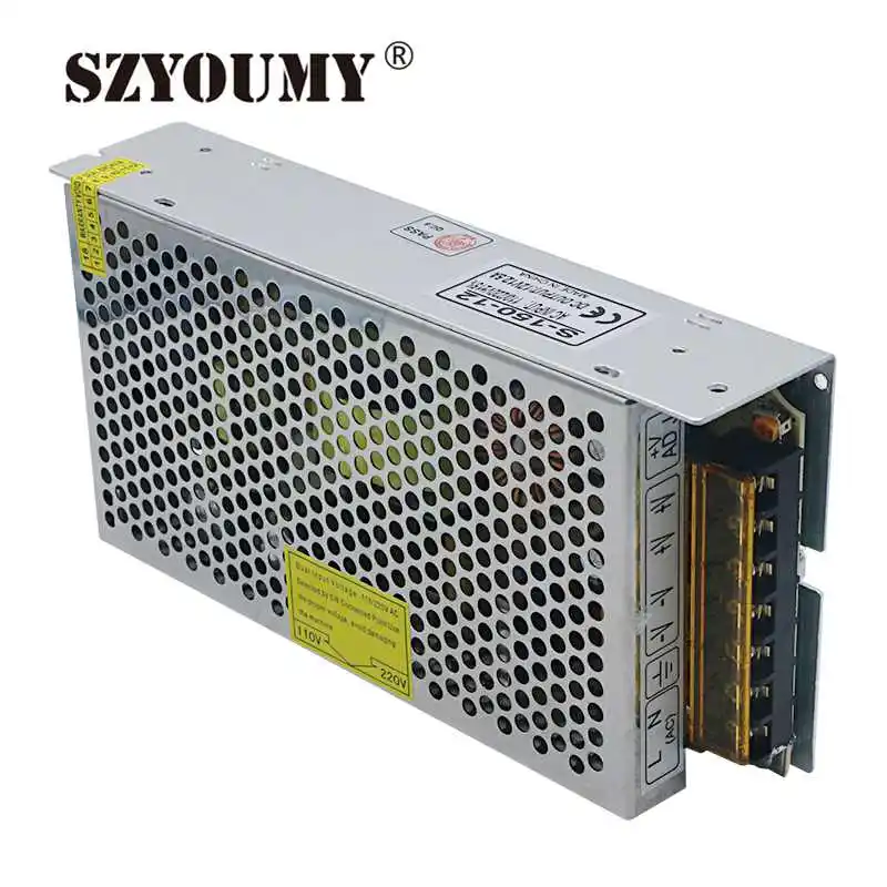 SZYOUMY 10 шт. AC 110 V 220 V к DC 12 В переключатель Питание 150 Вт Напряжение трансформатор для светодио дный полосы светодио дный Дисплей Billboard 12.5A