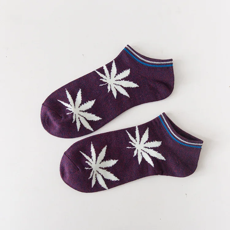 Новое поступление, мужские носки, модные хлопковые носки в студенческом стиле, Классические кленовые листья, 5 цветов на выбор