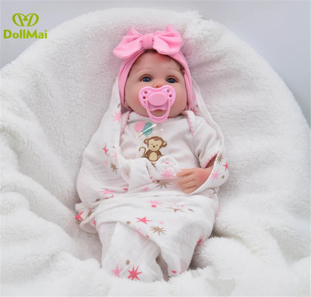 18 &quot40 см Bebes reborn кукла игрушки Мягкие силиконовые Детские куклы с медведем