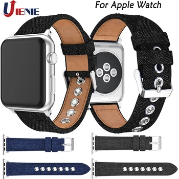 

Sport Denim Strap for Apple Watch Band 42mm 38mm iWatch 4 3 2 1 Wristband iWatch Band 44mm 40mm correa pulseira 42 44 Watchband
