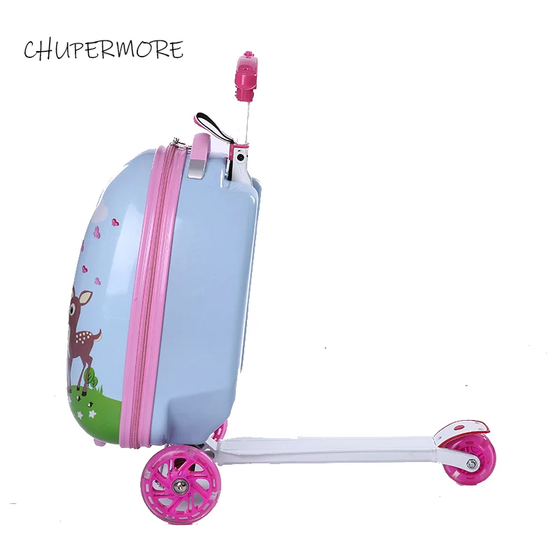 

Suitable for children Cartoon skateboard multifunction PC Rolling Luggage Spinner brand Suitcase Suitable for children from