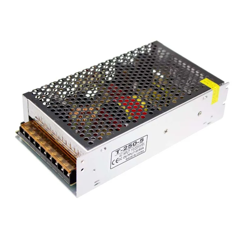 

Signal Output 50A 250W 5V Power Supply Led Lighting Transformer ac dc 5V Driver Led Power Source For LED Strip Light Display