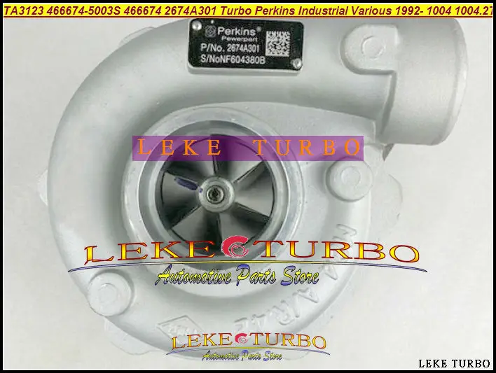 TA3123 466674-5003S 466674-0003 466674-0007 466674 2674A301 Turbo Turbocharger For Perkins Industrial Various 1992- 1004 1004.2T