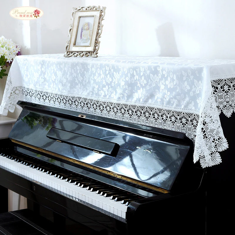 

Proud Rose 90*180cm Lace Piano Cover Embroidery Piano Towel Table Cloth Korean Style Household Dust Cover