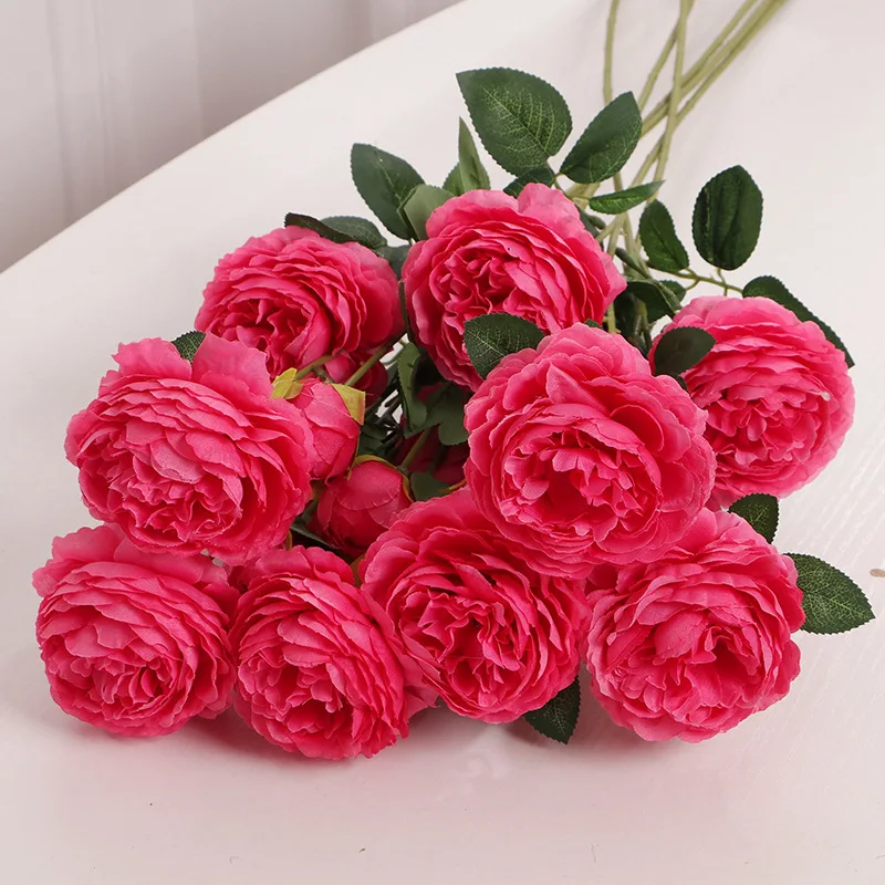 

Klonca Luxury Romantic Silk Flower 65cm 1pc Fake Flower Peony Artificial Flower for Wedding Flower Wall Home Decoration