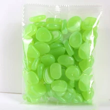 100 шт./упак. светящиеся галька камень рыба гравий украшения для сада двора Светящиеся в темноте аксессуар для рождественского подарка