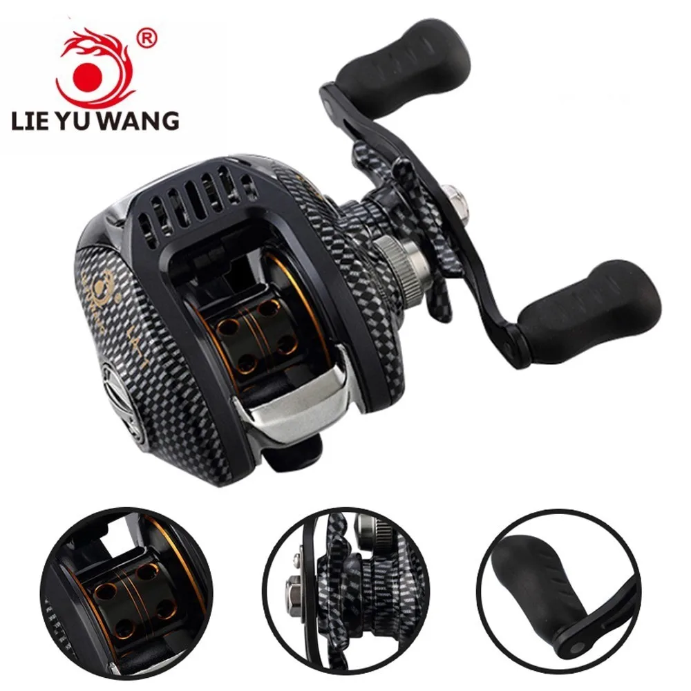 

12 + 1 BB 6.3 : 1 Water Drop Wheel Left / Right Handle Baitcasting Fishing Reel Magnetic Brake Knob Metal Coil Spinning Reel
