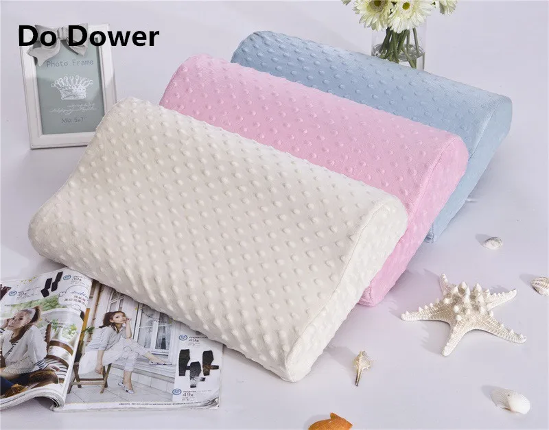 Memory foam pillow care new 3 colors Orthopedic Latex Neck Pillow Fiber