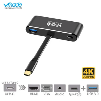 USB Type-C HUB USB C to HDMI 4K VGA Combo Adapter Converter for Laptop Macbook Air Pro 2018 2017 Google Chromebook Pixel Samsung
USB Type-C HUB USB C to HDMI 4K VGA Combo Adapter Converter for Laptop Macbook Air Pro 2018 2017 Google Chromebook Pixel Samsung
