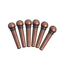 Broches de guitare acoustique en métal, pont, cordes de guitare, cône fixe, clous de corde 100% cuivre 6