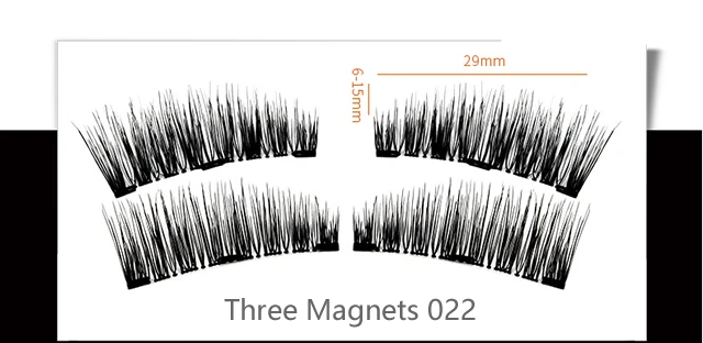 Магнитные ресницы с 3 магнитами ручной работы 3D Магнитные ресницы натуральный накладные магнит для ресниц ресницы с подарочной коробкой для макияжа