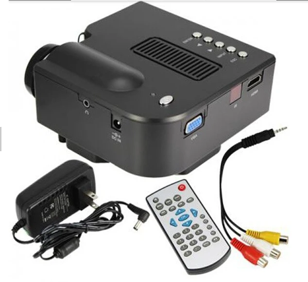 Hot Sale HD1080P UC28 Projector Mini LED Digital Video Game Projectors Multimedia Player Inputs AV VGA