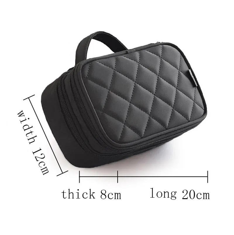 Waterproof Double-layer Cosmetic Bag Creative Geometric Rhombic Wash Bag New Nylon Storage Bag Portable Portable Cosmetic Case Waterproof Double-layer Cosmetic Bag Creative Geometric Rhombic Wash Bag New Nylon Storage Bag Portable Portable Cosmetic Case