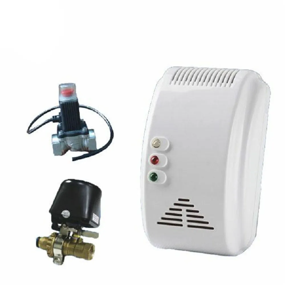 

AJ-925 Household Gas Alarm with Solenoid Valve Carbon Monoxide Co Gas Leak Detection Automatic Emergency Shut-off Valve