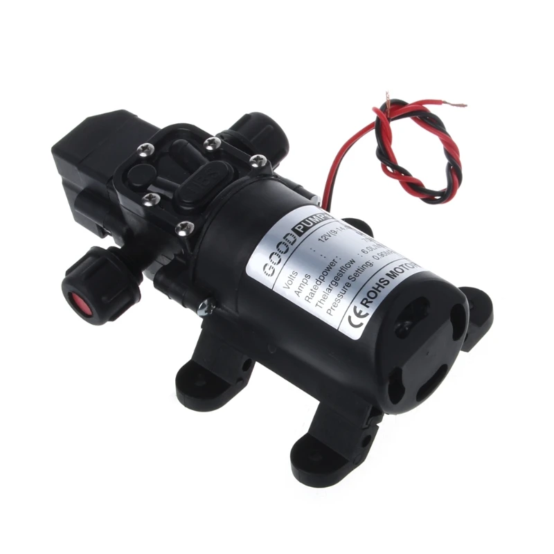 Интеллектуальный клапан DC 12 В 130PSI 6л/мин воды высокого давления мембранный самовсасывающий насос 70 Вт горячая распродажа Интеллектуальный клапан DC 12 В 130PSI 6л/мин воды высокого давления мембранный самовсасывающий насос 70 Вт горячая распродажа