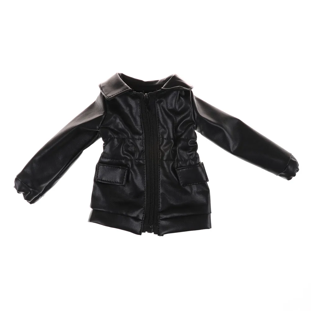 

Zipper PU Leather Top Coat for 1/3 1/4 BJD SD AS LUTS Dollfie Clothes Dress Up New Doll Accessories