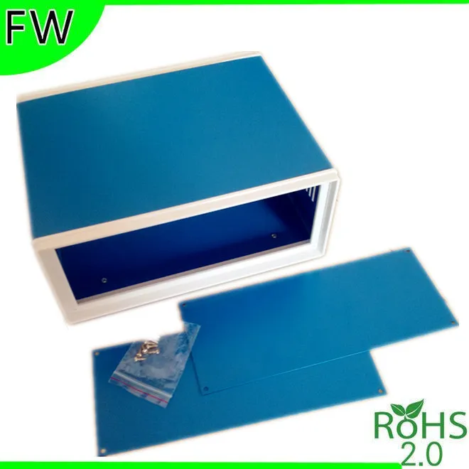 

New arrival 230 *185 *100mm Blue Metal Enclosure Case DIY Junction Box enclosure