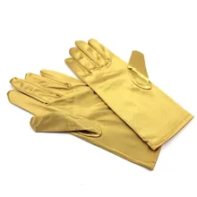 Короткие перчатки на палец, модные женские атласные вечерние перчатки для выпускного вечера, Коктейльные перчатки